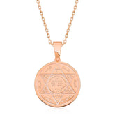 Silver Rose Solomon Seal Necklace